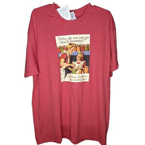 NEW Gildan Womens XL Tshirt Zombies Canning Mother Daughter Funny P2P 22"